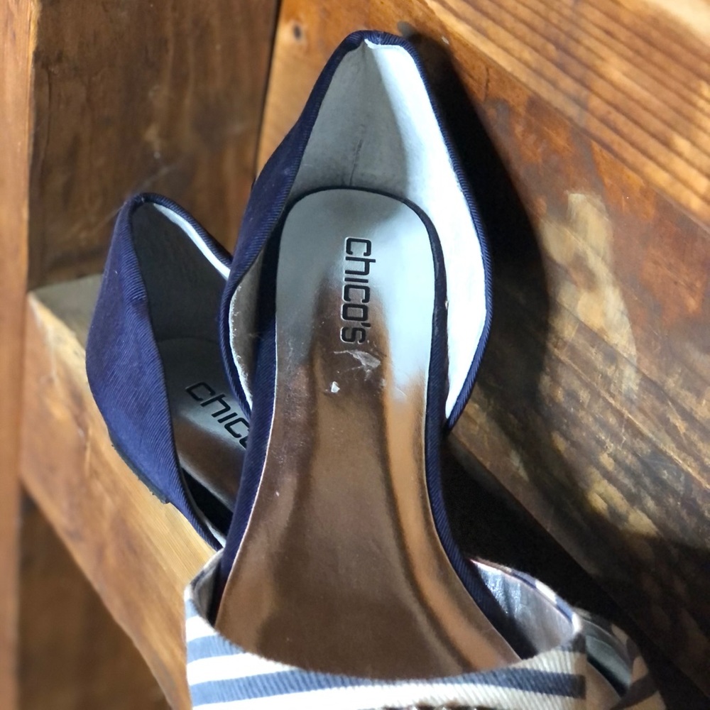Chico's Linen Rhinestone Flat - Picture 3 of 4